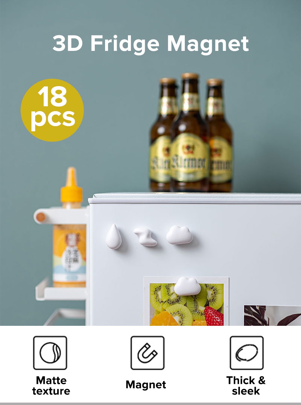 3D Fridge Magnet Sticker Cute-1